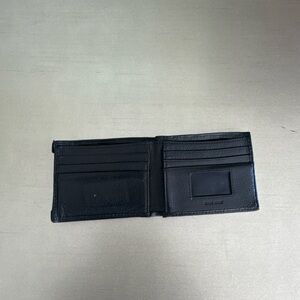 Things Remembered Black Pebbled Leather Bifold Wallet - Regent Collection